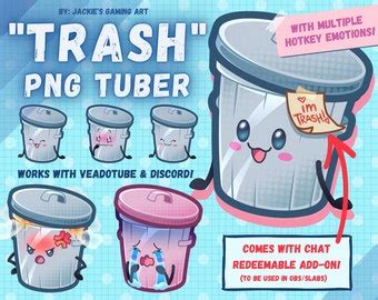 Trash PNG Tuber Veadotube Discord Twitch Etsy