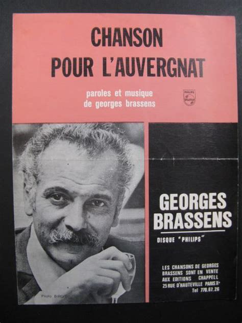 Chanson Pour L Auvergnat Georges Brassens By Chanson Pour L