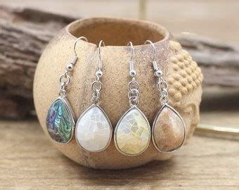 Large Natural Rainbow Abalone Shell Drop Teardrop Nuggets Stealing