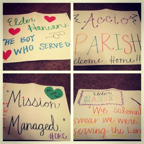 Mormon Missionary Homecoming Signs Harry Potter Style Missionary