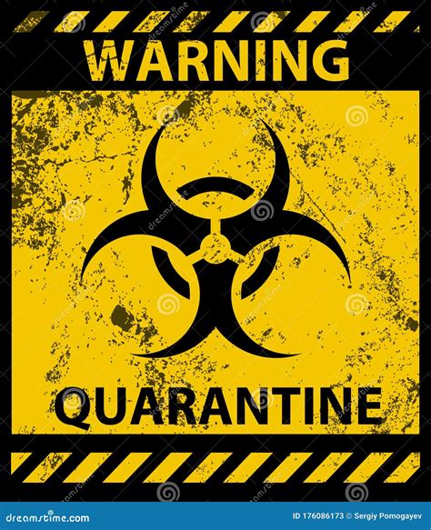 Biohazard Waring Quarantine Poster Stock Vector Illustration Of