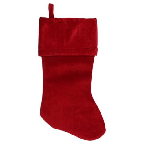 Northlight Traditional Velvet Christmas Stocking 19 Red 1 Kroger