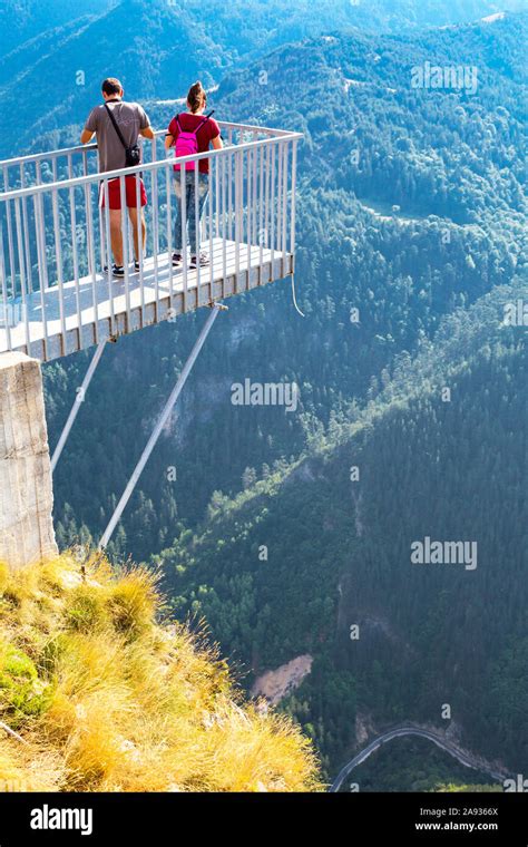 Rhodope Bulgaria July 29 2015 People At Panoramic Mountain
