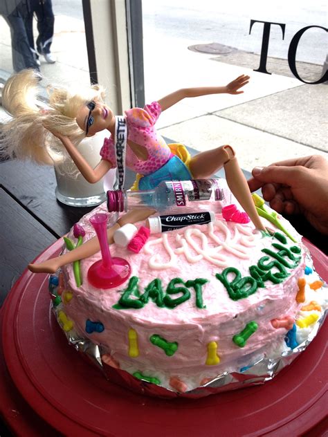 Bachelorette Last Bash Barbie Cake Bachelorette Party Cake