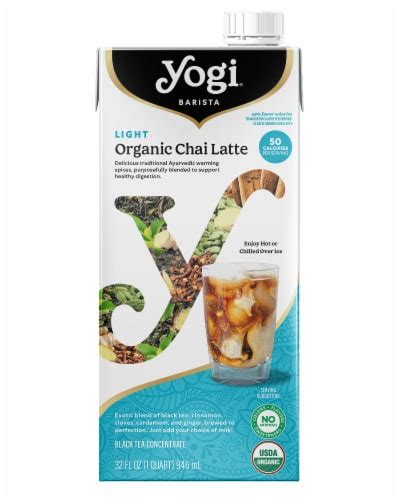 Yogi Barista Light Organic Chai Latte Black Tea Concentrate 32 Fl Oz