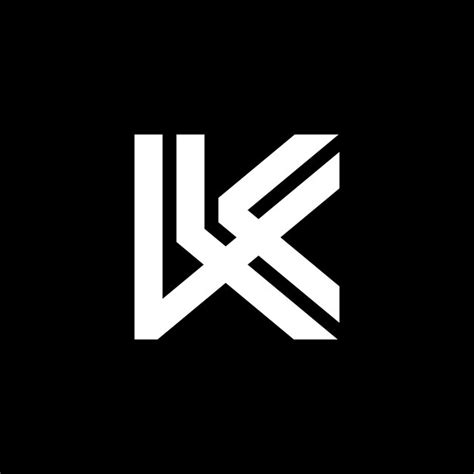 Diseño del logotipo de las letras k Vector Premium