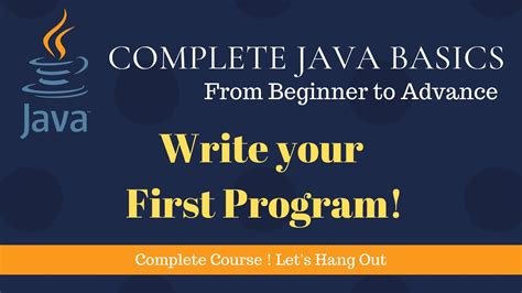 Java Tutorial Writing Your First Program In Java Java Basics For