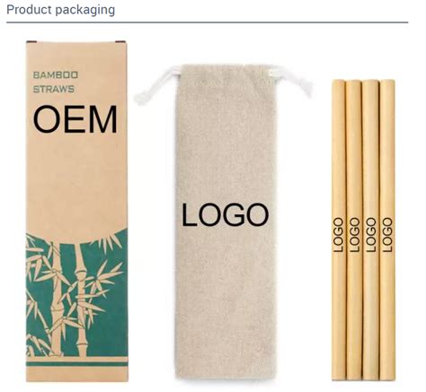 Customized Biodegradable Bamboo Fiber Straw Disposable Wholesale