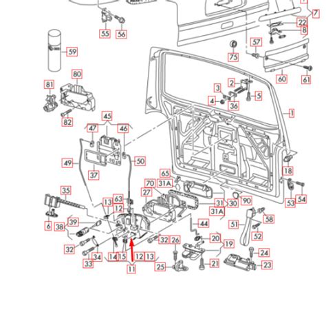 New Genuine VW TRANSPORTER T5 Rear Trunk Boot Carrier Lock Mechanism