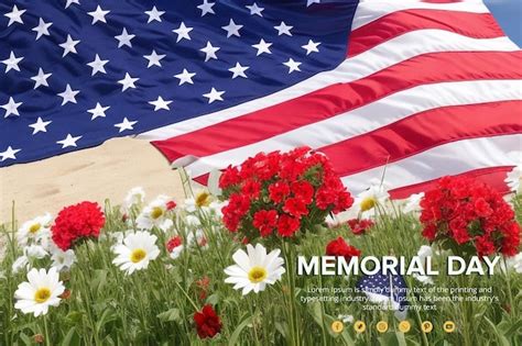 Premium PSD Memorial Day Psd Banner Design