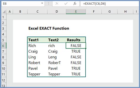 Excel Exact Function Practical Examples Wikitekkee