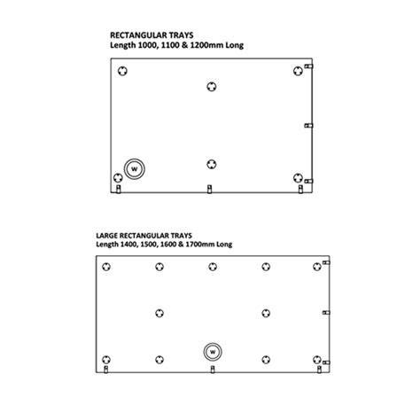 Leg Set And Plinth Kit For Rectangular Shower Trays Between 1100