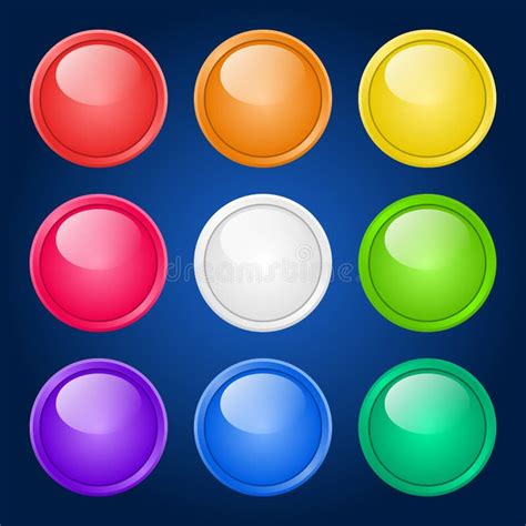 Vector Set Colorful Buttons Stock Vector Illustration Of Modern