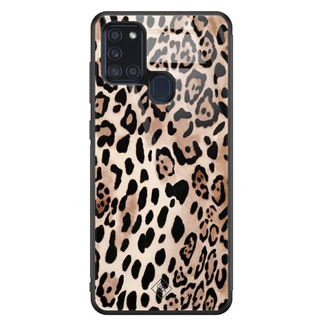 Samsung Galaxy A21s Glazen Hardcase Golden Wildcat Casimoda Nl