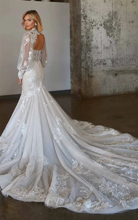 Couture Lace Wedding Dress With High Neckline Martina Liana Luxe