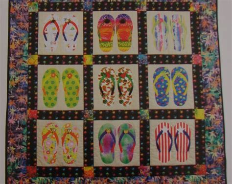 Slippahs Flip Flop Quilt Pattern Free Shipping Etsy