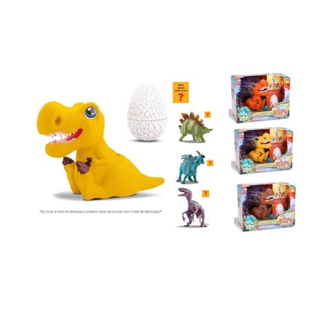 Dinossauro De Brinquedo Dinopark Baby C Um Ovo Surpresa Bee Toys