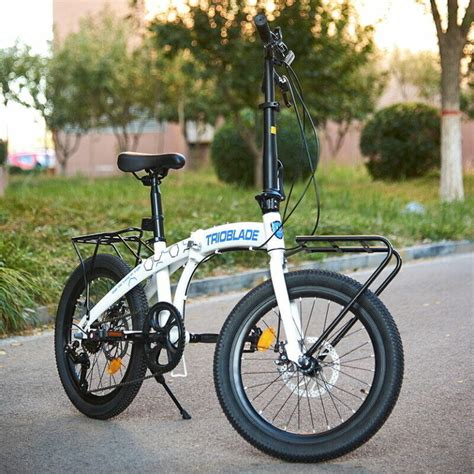 20 Inch Wheels Bike Folding Bicycle 7-Speed Variable City Bike Front ...