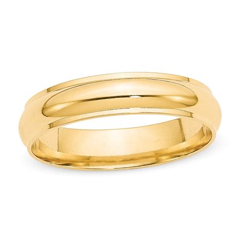 Men's 5.0mm Wedding Band in 14K Gold | Zales