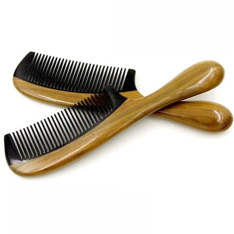 Hot Best Deal Horn Comb Wooden Comb Handle Handmade Sandalwood Fine