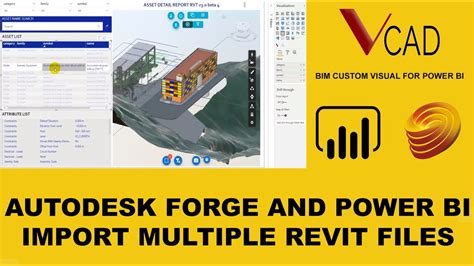 How To Import Multiple Revit File Through Vcad In Power Bi With Autodesk Forge Viewer Youtube