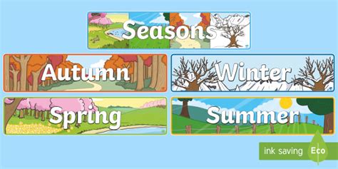 Four Seasons Display Banners Teacher Made