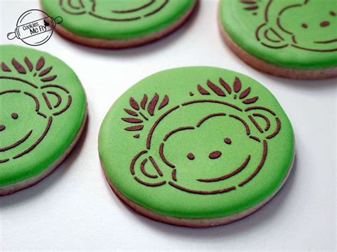 Monkey Cookies With Stencil