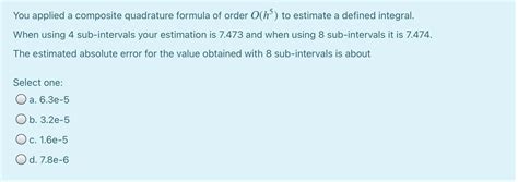 Solved Numerical Methods Chegg