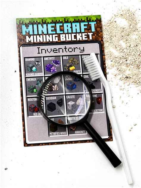 Minecraft Mining Bucket Real Life Treasures With Minecraft Mining Kit