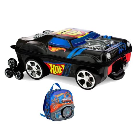 Kit Mochila De Rodinhas E Lancheira 3D Hotwheels Infantil em Promoção