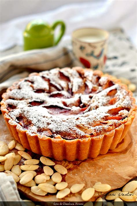 Crostata Con Crema Frangipane E Prugne Fresche Siciliani Creativi In