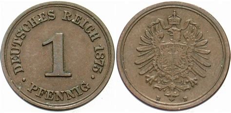 Kleinm Nzen Kaiserreich Pfennig B Kleiner Adler Fast Vorz Glich