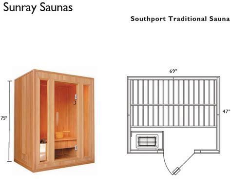 Southport 3 Person Traditional Sauna Sunray