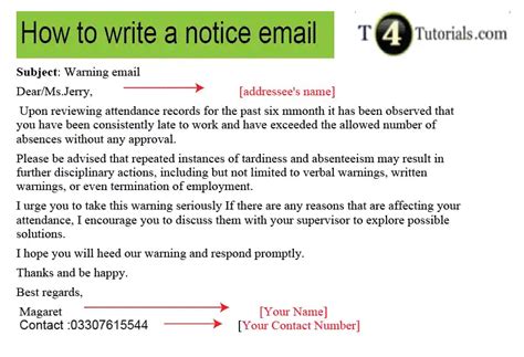 How To Write A Notice Email T4Tutorials