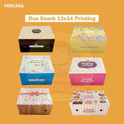 Jual Dus Snack X Printing Dus Kue Snack Nasi Gsm Isi Pcs