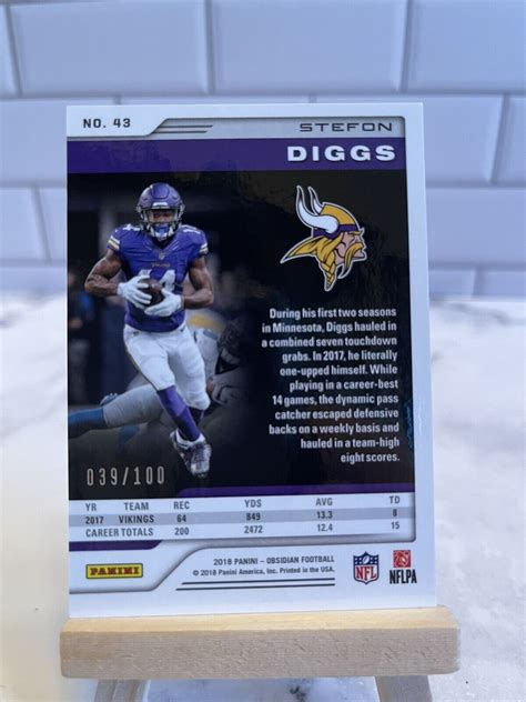 Panini Obsidian Stefon Diggs Minnesota Vikings