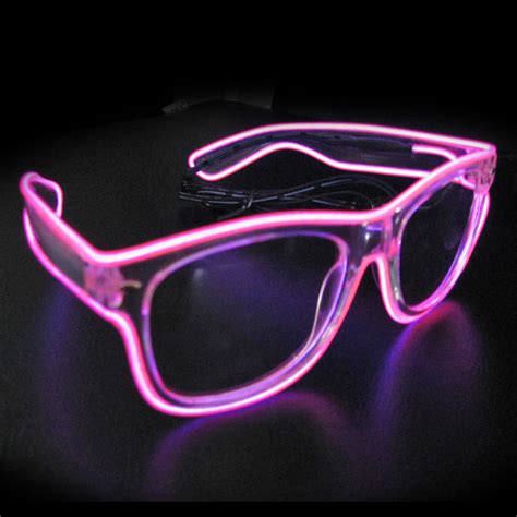 Extreme Glow El Wire Lighted Sunglasses With Clear Frames