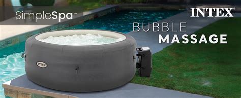 Intex E Simplespa Inflatable Hot Tub Person Bubble Massage Spa Includes Insulated Cover