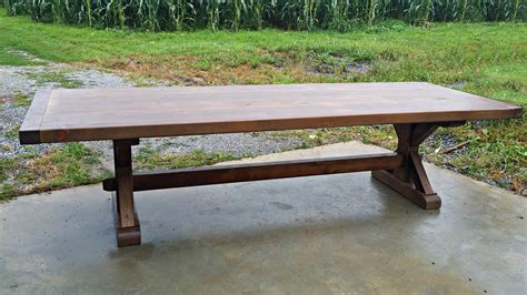 Trestle Style Barnwood Farm Tables Obs Farmhouse Furniture