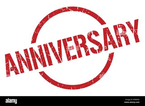 Anniversary Red Round Stamp Stock Vector Image And Art Alamy