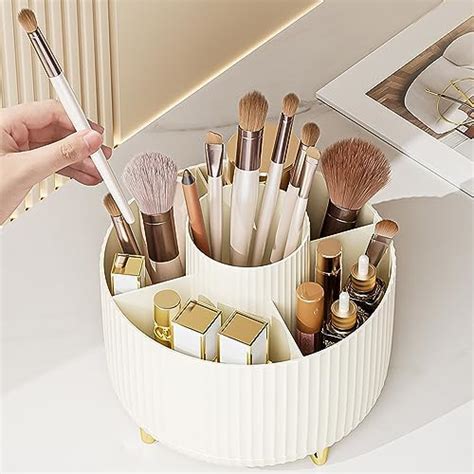 CAVLA Makeup Brush Holder Organizer 360 Rotating Cosmetic Organizer 5