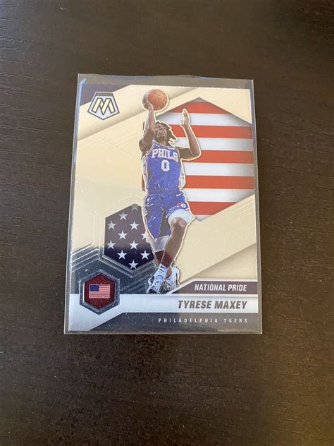 2020 21 Panini Mosaic Tyrese Maxey National Pride USA 259 Base Rookie