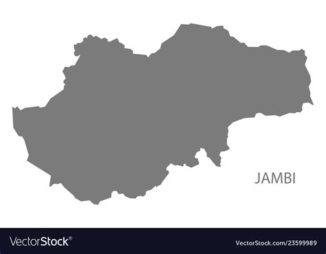 Jambi indonesia map grey Royalty Free Vector Image