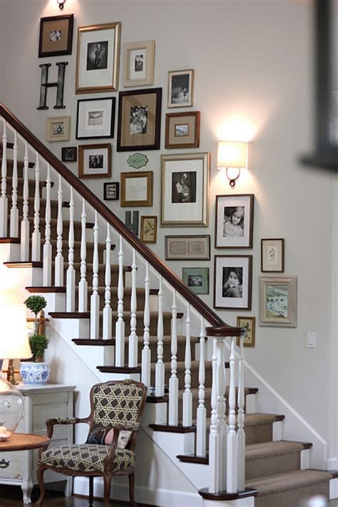 Stairway Gallery Wall Ideas Home Design And Interior