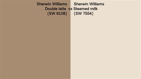 Sherwin Williams Double Latte Vs Steamed Milk Side By Side Comparison