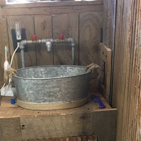Industrial Galvanized Laundry Sink And Faucet Etsy Galvanized Tub