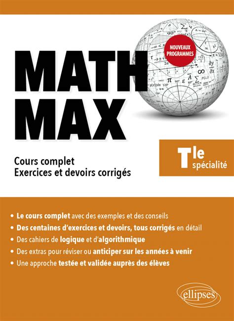 Math Max Terminale Enseignement De Sp Cialit Cours Complet