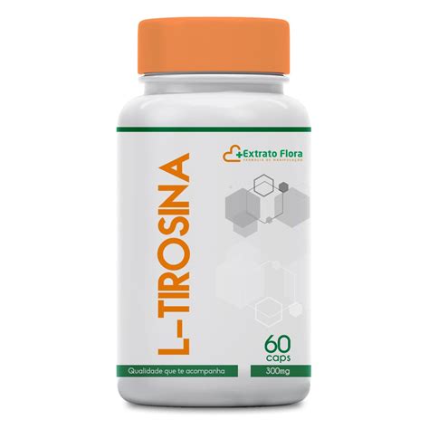 L Tirosina 300mg 60 Cápsulas Extrato Flora Farmácia de Manipulação