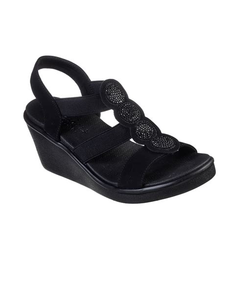 Skechers Women's Cali Rumble On - Camp Glam Wedge Sandals from Finish ...