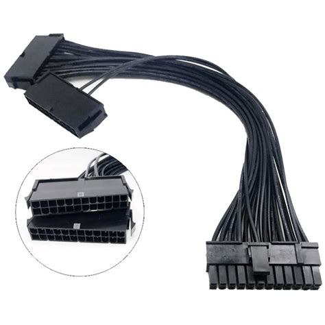 Buy Power Supply 24 pin Joiner ATX Motherboard Connector Cable Dual PSU ...